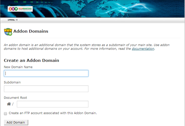 Addon domain