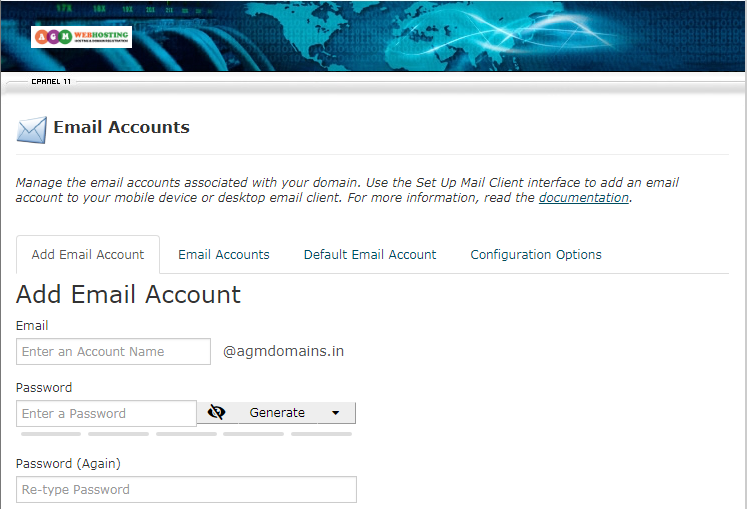 Manage email account